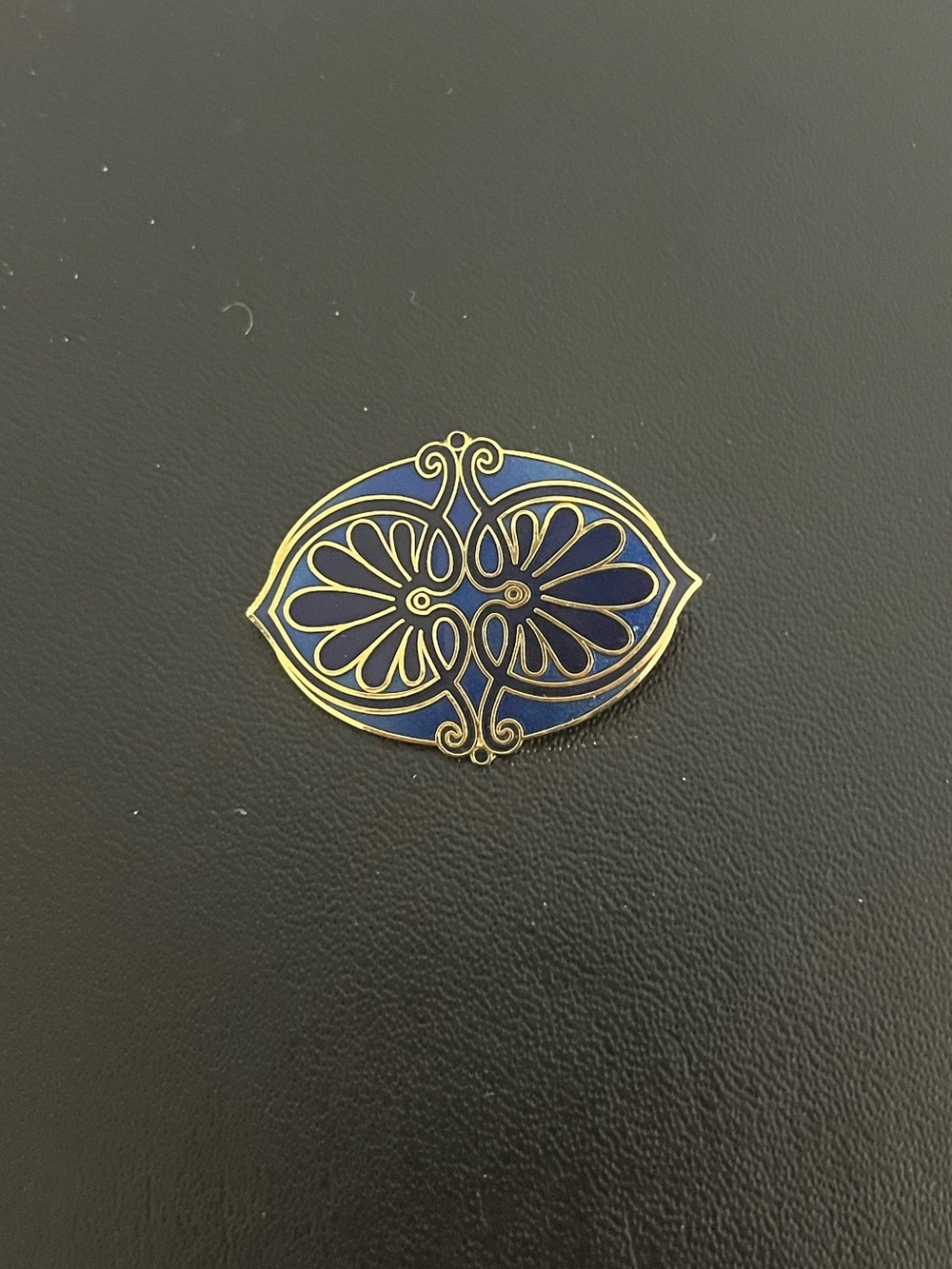 Gold & Blue Celtic enamel brooch - Women Jewelry Brooches